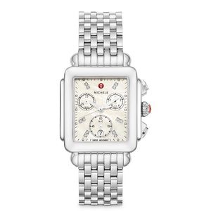 Michele Deco Chronograph 33mm Silver watch
